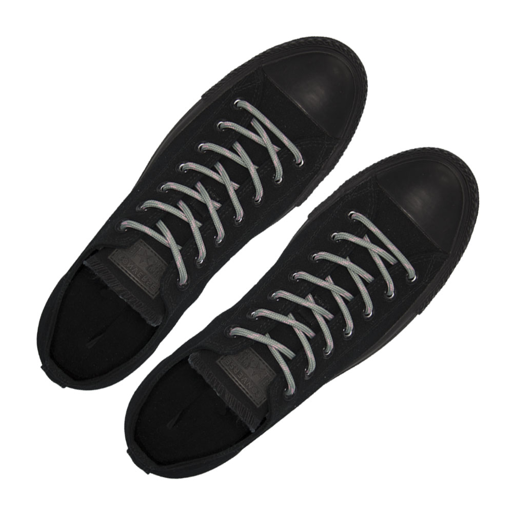 Grey&#x20;with&#x20;Pink&#x20;Spots&#x20;-&#x20;Round&#x20;Spotted&#x20;Shoelace&#x20;-&#x20;Length&#x20;120cm&#x20;&#xD8;4mm