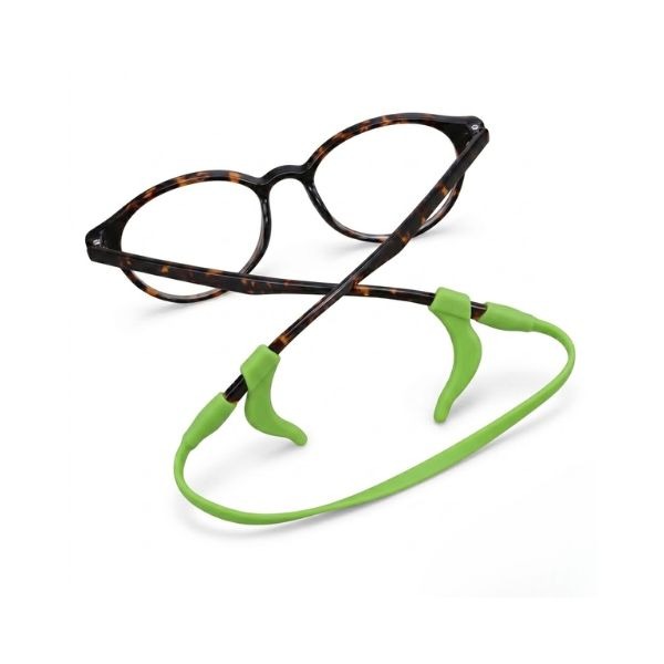Green kids glasses lanyard with ear hooks for secure daily wear with glasses — oFashion