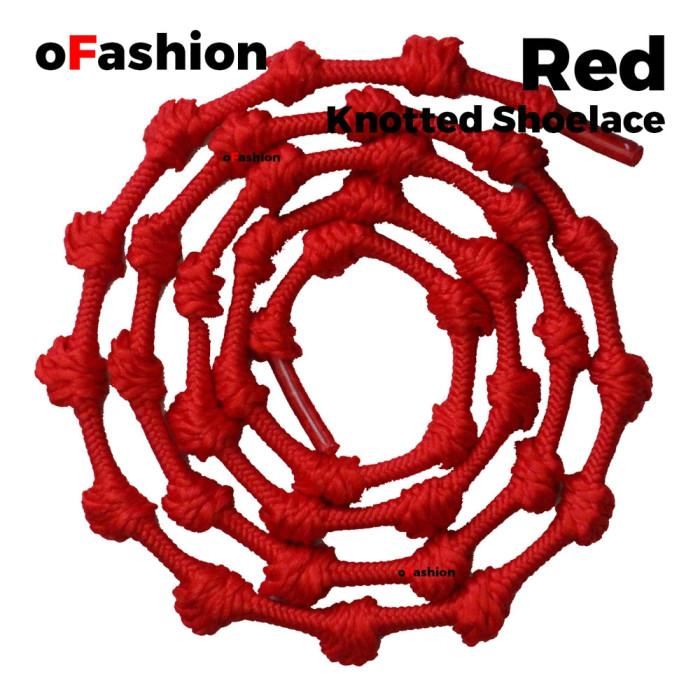 oFashion Knotted No Tie Shoelaces - Red Main