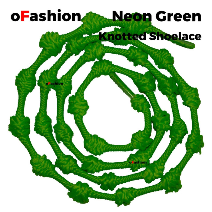 oFashion Knotted No Tie Shoelaces - Neon Green Main