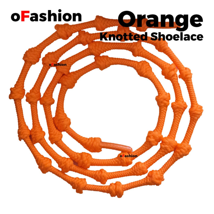 oFashion Knotted No Tie Shoelaces - Orange Main