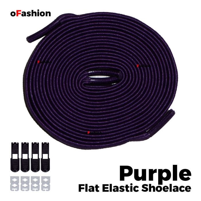 oFashion Flat Elastic No Tie Shoelaces - Purple