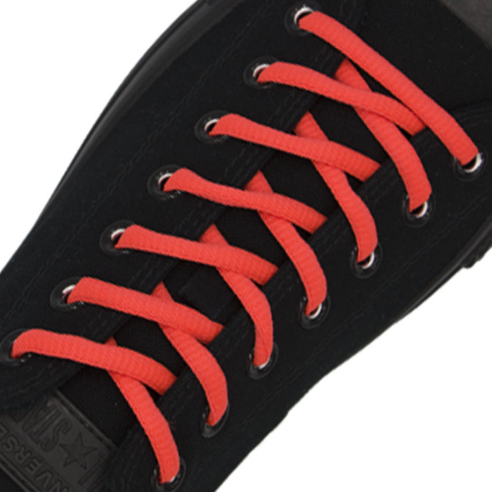 Oval Diameter Ø4mm | Orange Red | Sports Shoelace Oval Diameter Ø4mm | Orange Red | Sports Shoelace