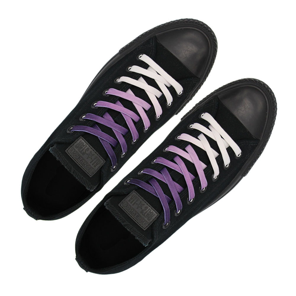 Length&#x3A;&#x20;110cm&#x20;&#x7C;&#x20;Width&#x3A;&#x20;10mm&#x20;&#x7C;&#x20;Purple&#x20;Faded&#x20;Shoelace&#x20;Flat