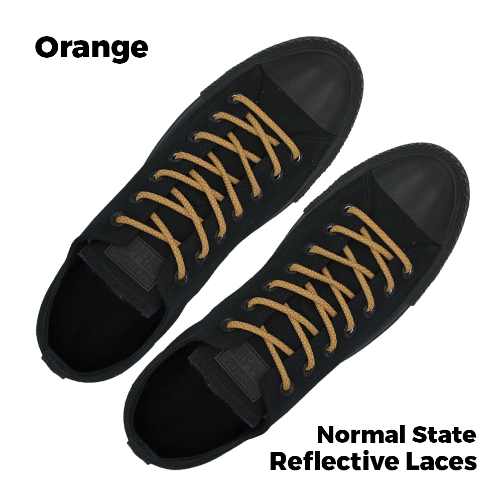 Reflective&#x20;Shoelaces&#x20;Round&#x20;Orange&#x20;100&#x20;cm&#x20;-&#x20;&#xD8;5mm&#x20;Cross