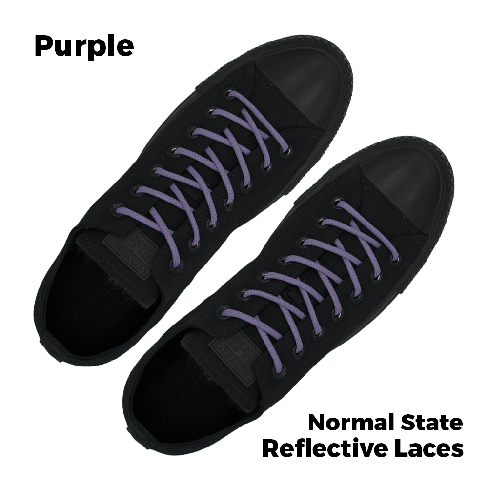 Reflective&#x20;Shoelaces&#x20;Round&#x20;Purple&#x20;100&#x20;cm&#x20;-&#x20;&#xD8;5mm&#x20;Cross