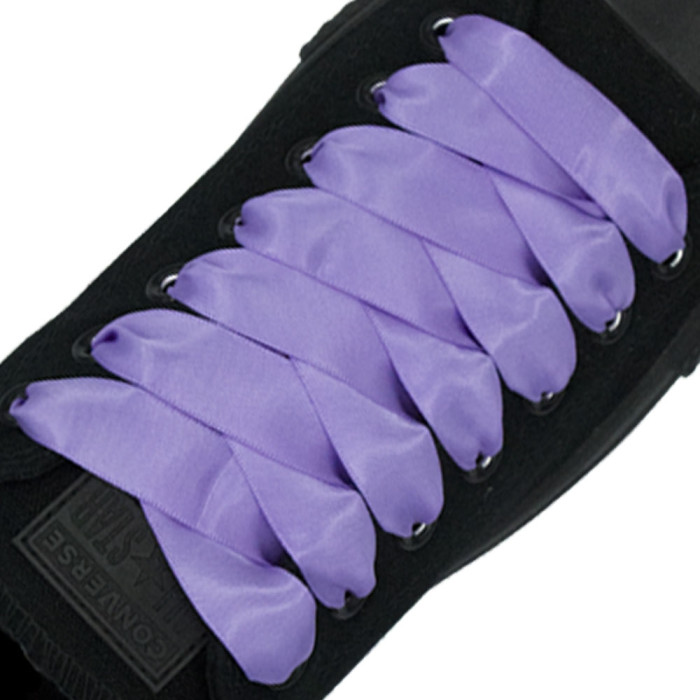Satin Ribbon Shoelaces - Hyacinth 2cm Width