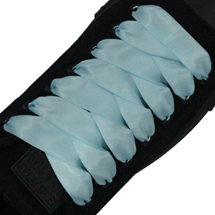 Satin Ribbon Shoelaces - Ocean Blue 2cm Width