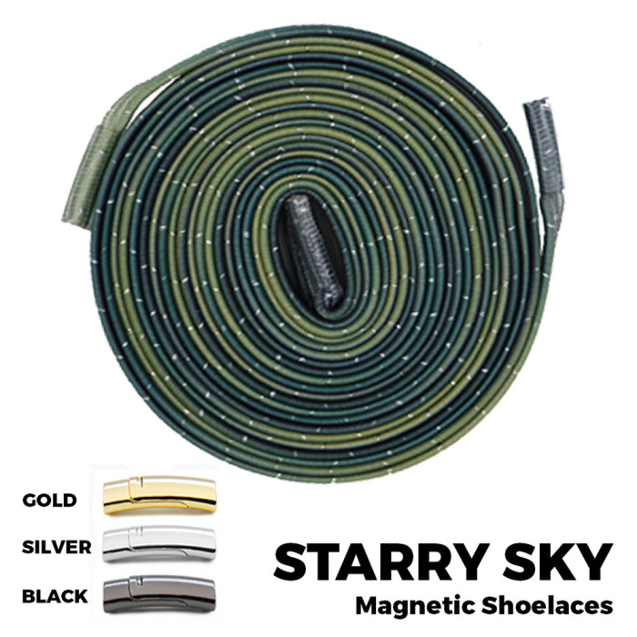 Starry Sky Magnetic Shoelace Lock Flat Elastic No Tie Laces Starry Sky Magnetic Shoelace Lock Flat Elastic No Tie Laces