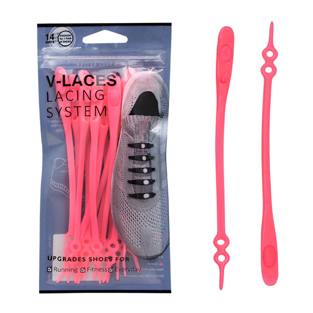 Kids & Adults V Laces No Tie Shoelace - Blue 14 Pieces