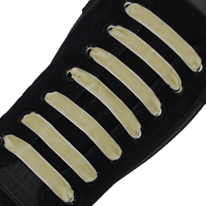 Velvet Ribbon Shoelaces - Beige L: 80cm W: 1cm