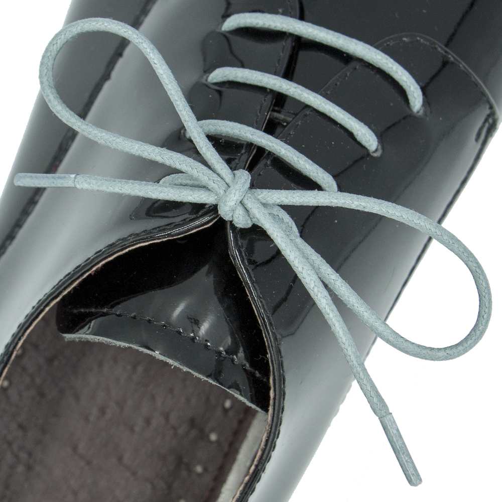 Waxed&#x20;Cotton&#x20;Dress&#x20;Shoelaces&#x20;-&#x20;Grey&#x20;60cm&#x20;Length&#x20;2mm&#x20;Round