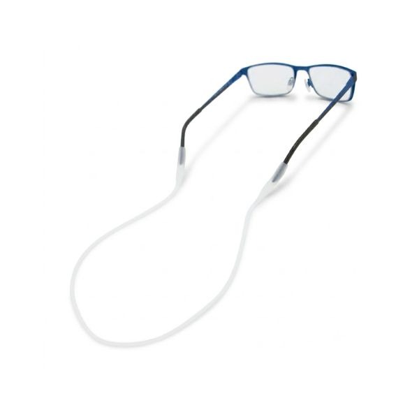 White silicone spectacle lanyard attached to glasses — oFashion