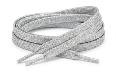Glitter shoelaces in silver, pink, gold and blue