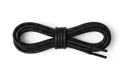 Round wax shoelaces in brown and black