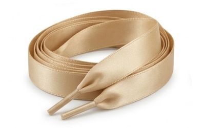 Satin shoelaces in ivory, pink, champagne and burgundy