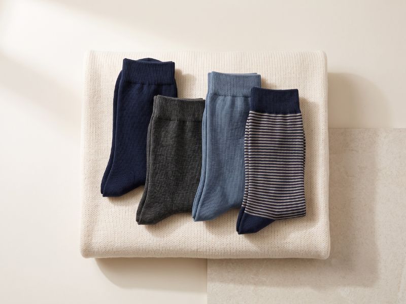 Black and navy everyday socks