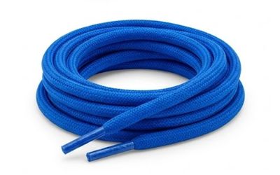 Blue sports shoelaces for running, training and active footwear